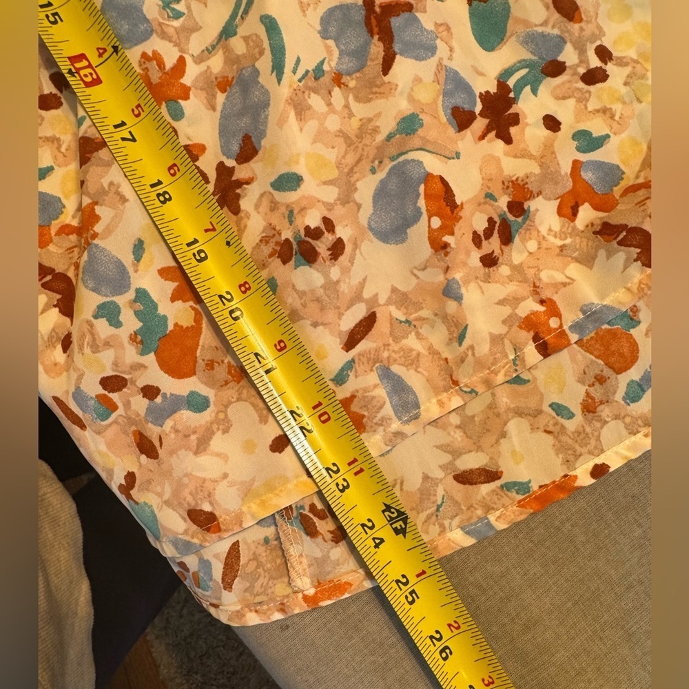 Entro Floral Puff Sleeve Blouse Size S | Lined Boutique Top - Picture 5 of 9